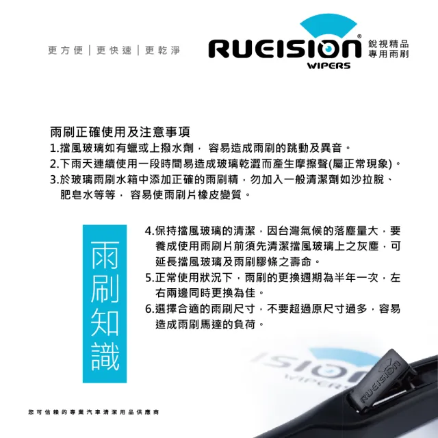 【RUEISION 銳視雨刷】BENZ S CLASS W220 W221 W222 W223 雨刷(務必確認接頭)