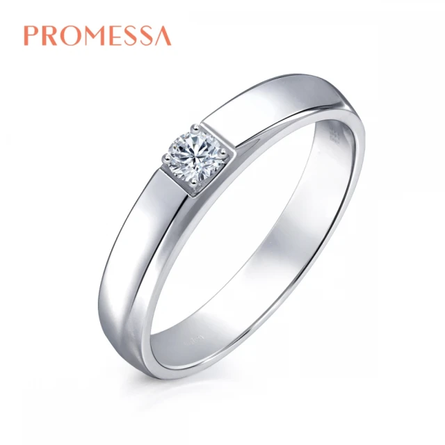 【PROMESSA】8分 18K金 如一系列 鑽石結婚戒指 / 對戒款(女戒)