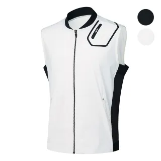 【HONMA 本間高爾夫】男款防風防潑水拉鍊背心 春夏季 日本高爾夫專業品牌(M-XXL白色、黑色HMJQ320R504)