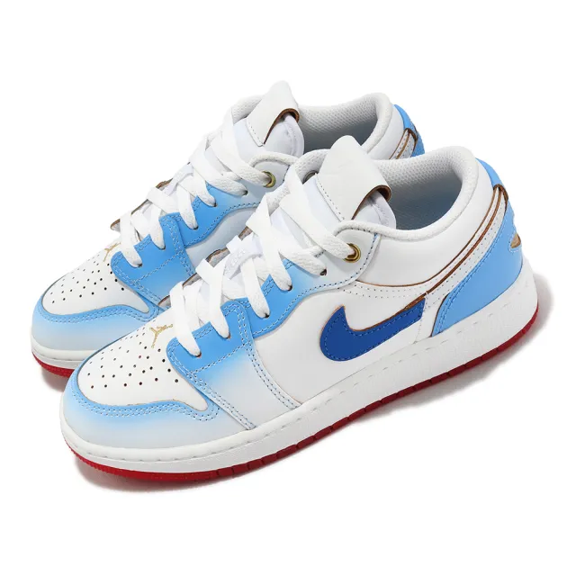 NIKE 耐吉】Air Jordan 1 Low SE GS 大童鞋女鞋白藍紅漸層AJ1(FN8895