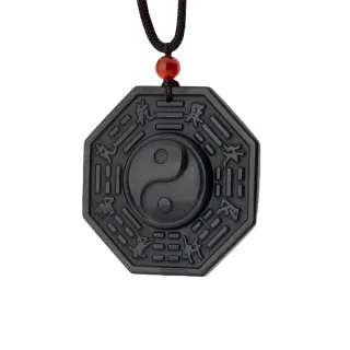 【K.D.J 圓融珠寶】天然黑曜石八卦避邪擋煞墜飾