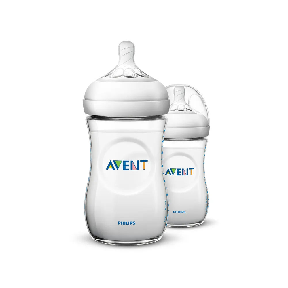 【PHILIPS AVENT】親乳感PP防脹氣奶瓶 260ml雙入組 奶嘴1月+(SCF693/23)