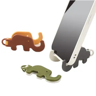 【包羅萬象】便攜可折疊大象手機支架-3入(口袋支架 鑰匙圈 桌面支架 創意支架 追劇神器 懶人支架)
