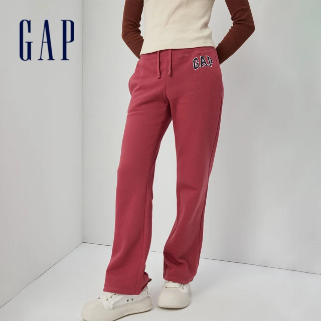 GAP 女裝 Logo抽繩褲-粉紅色(430369)