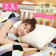 【BuyJM】台灣製立體羽絲絨枕/枕頭2入組
