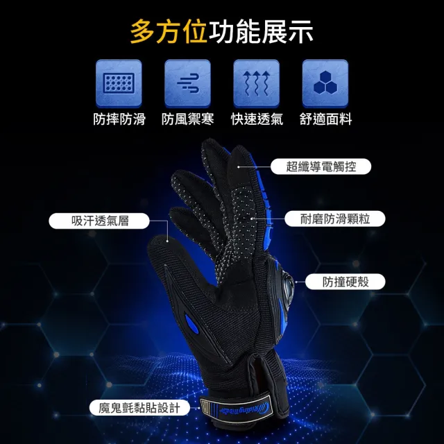 【守護者】機車騎士 八爪機車手機架+觸控防摔手套