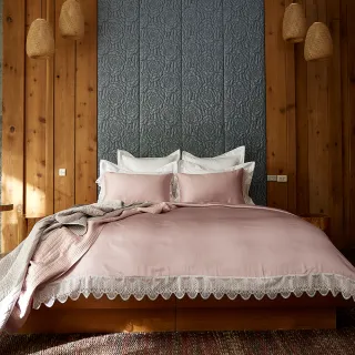 【BBL Premium】100%天絲素色床包枕套三件組-法式浪漫(加大)