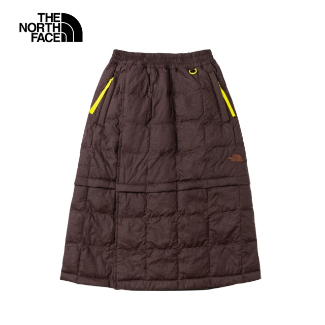 The North Face 北面UE女款褐色防撥水保暖雙面穿可拆卸鋪棉裙子｜83PXI0I