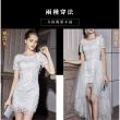【女神婚紗禮服】新款平時可穿氣質法式白色小禮服G2033(高貴 氣質 婚宴 華麗 輕奢)