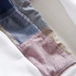 【EDWIN】男裝 再生系列 CORE 拼布寬版連帽長袖T恤(米白色)