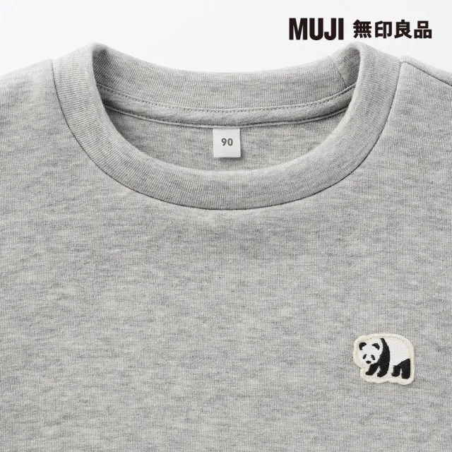 【MUJI 無印良品】幼兒二重織刺繡圓領衫(共6色)