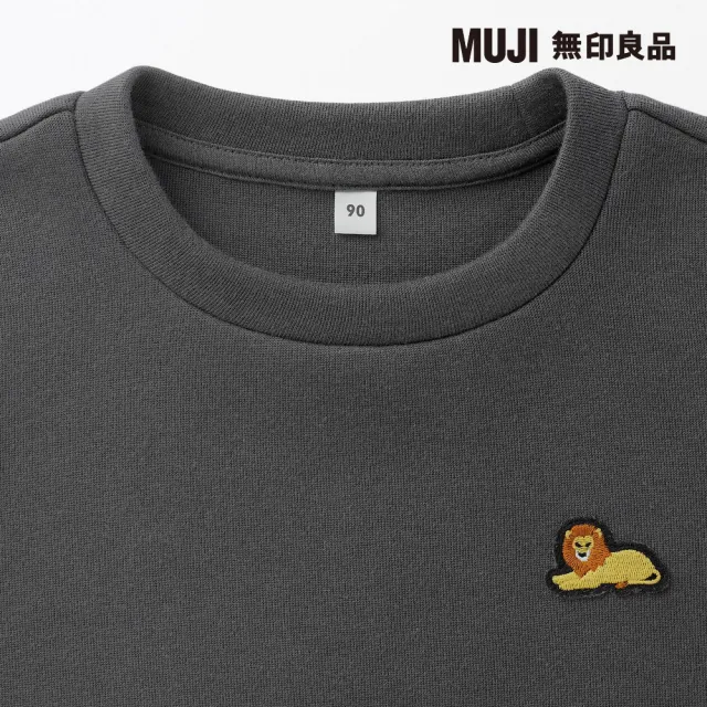 【MUJI 無印良品】幼兒二重織刺繡圓領衫(共6色)