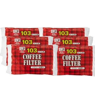 【Kalita】NK103 無漂白咖啡濾紙4-7人份 100張x 6入組(咖啡濾紙 濾紙)