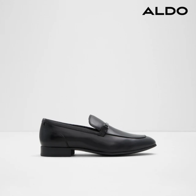 ALDO FIGARO-英倫潮流免鞋帶真皮紳士鞋-男(黑色)