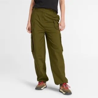 【Timberland】女款深橄欖綠工裝長褲(A6H7H302)