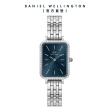 【Daniel Wellington】DW 手錶 Quadro Lumine Bezel 20X26mm星環珠寶式鎏金方錶-兩色任選(DW00100670)