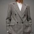 【ALLSAINTS】BEA 格紋雙排扣羊毛西裝外套 WT003Z(修身版型)