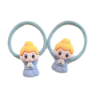 【MISA】公主髮繩 公主髮圈/可愛卡通童話公主造型髮繩 髮圈 2件組(5款任選)