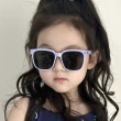 【ALEGANT】流線時尚5-12歲兒童專用輕量矽膠彈性太陽眼鏡(多色任選/台灣品牌/UV400方框偏光墨鏡)