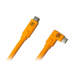 【TETHER TOOLS】CUC15RT-ORG USB-C 轉 USB-C 直角 拍攝線(正成公司貨)