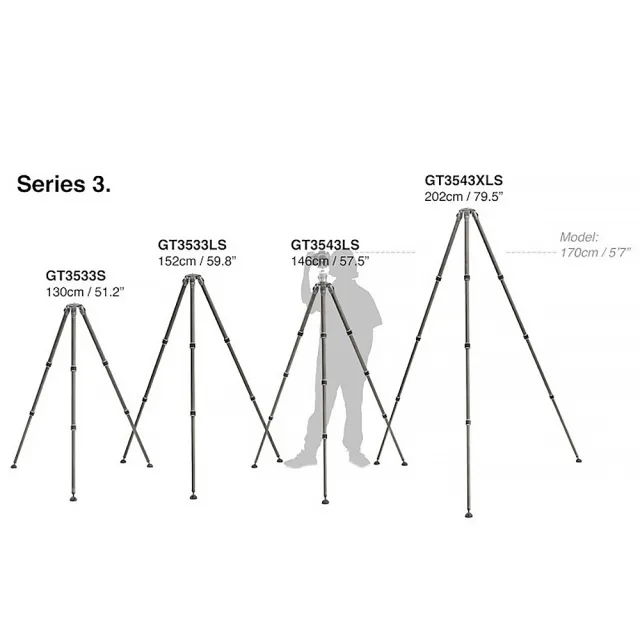 【gitzo 捷信】GT3543XLS eXact碳纖維三腳架(公司貨 Systematic 系統家3號加長版 載重28公斤 適合飛羽攝影)