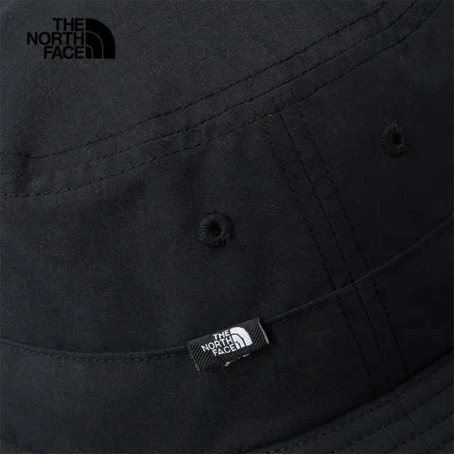 【The North Face 官方旗艦】北面兒童黑色UPF防曬透氣休閒漁夫帽｜7WHMIRF(抗UV)