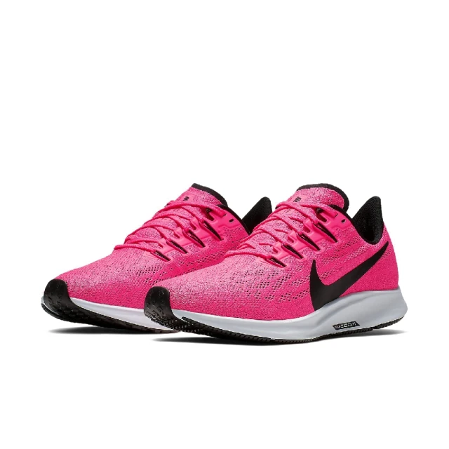 NIKE 耐吉NIKE 耐吉 慢跑鞋 Wmns Air Zoom Pegasus 36 女鞋 粉 黑 小飛馬 緩震 運動鞋(AQ2210-600)