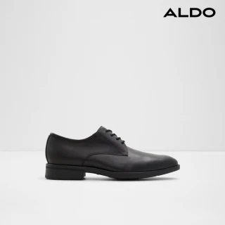 【ALDO】KEAGAN-經典係綁帶真皮紳士鞋-男鞋(黑色)