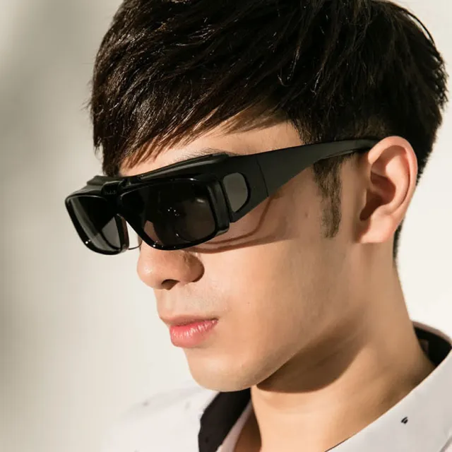 【OT SHOP】太陽眼鏡 墨鏡 防風護目鏡 P01(抗UV偏光近視套鏡 掀開活動式鏡框 運動慢跑登山 MIT台灣製)