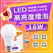 【光鋐科技】6入組 股票上市公司 16W LED燈泡 無藍光危害 E27燈頭 全電壓(白光/中性光/黃光)