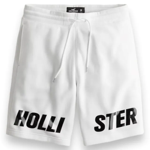 【HOLLISTER Co】海鷗 男生 燙銀亮面LOGO 棉質 男款 休閒短褲 短棉褲(多色可挑)