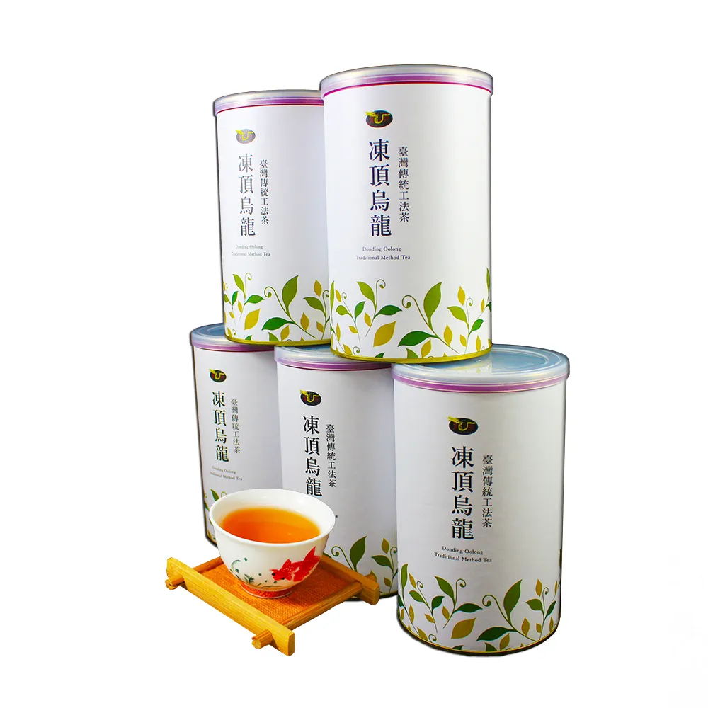 【龍源茶品】傳統滋味凍頂烏龍茶葉150gx6罐(共1.5斤;熟茶;中焙火;中發酵;附提袋)