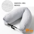【iSFun】U型連帽＊顆粒旅行辦公午睡飛機頸枕(顏色可選)