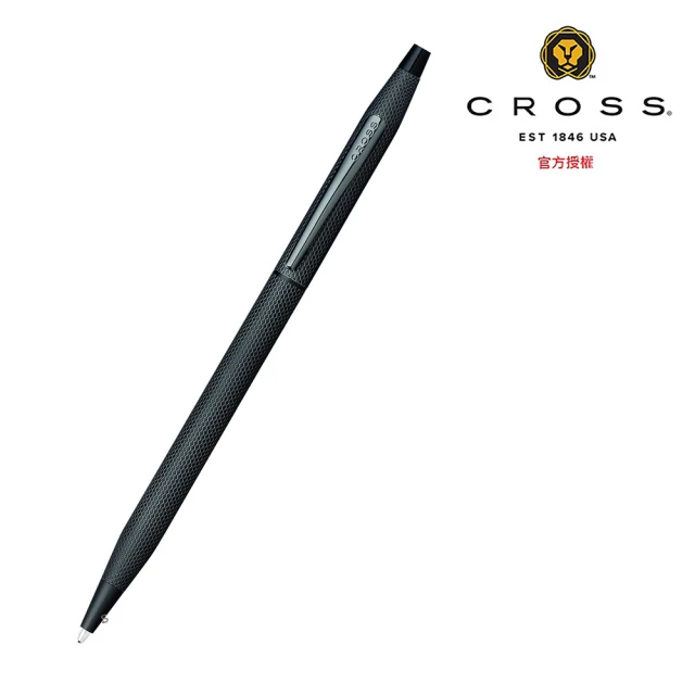 【CROSS】經典世紀系列啞黑蝕刻鑽石圖騰原子筆(AT0082-122)