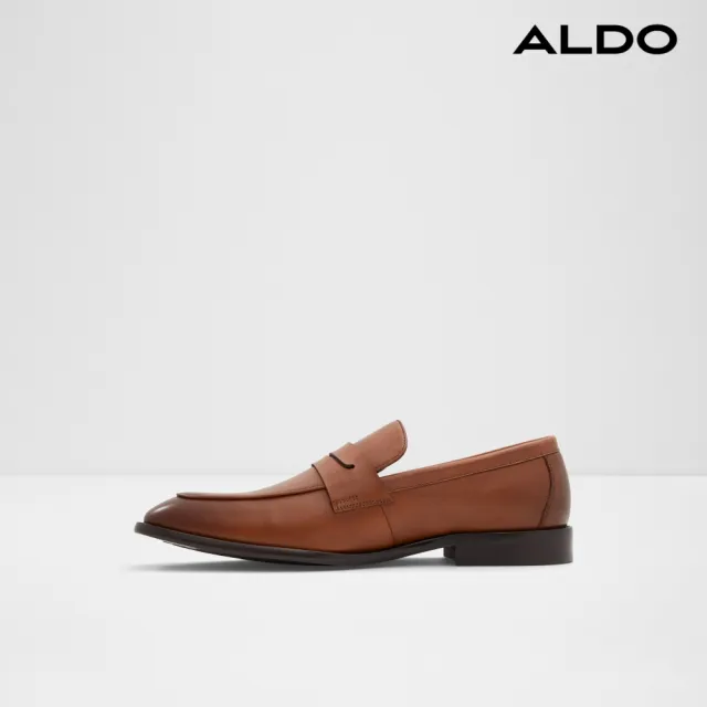 【ALDO】STERN-菁英商務免鞋帶真皮紳士鞋-男鞋(棕色)