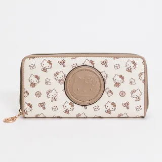 【Arnold Palmer 雨傘】拉鍊長夾 Twins系列(卡其色)