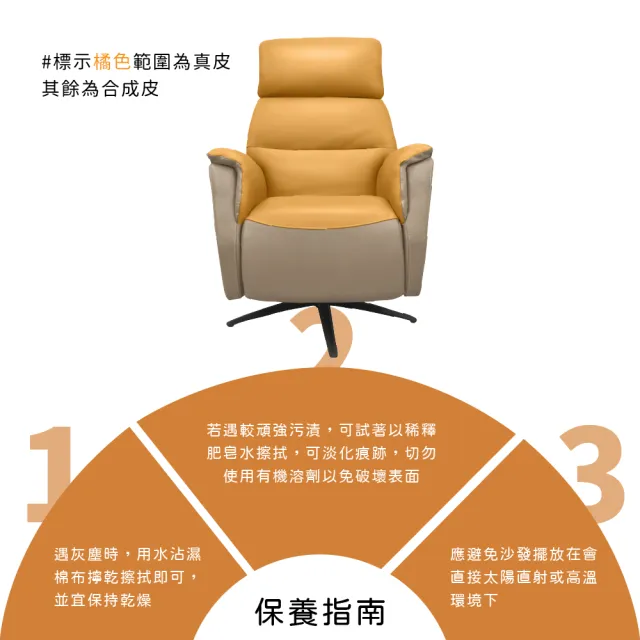 【IHouse】設計師款 半牛皮 電動單人沙發/旋轉椅/躺椅(半牛皮/USB孔)
