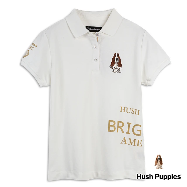 Hush Puppies 女裝 POLO衫 經典款徽章印花刺