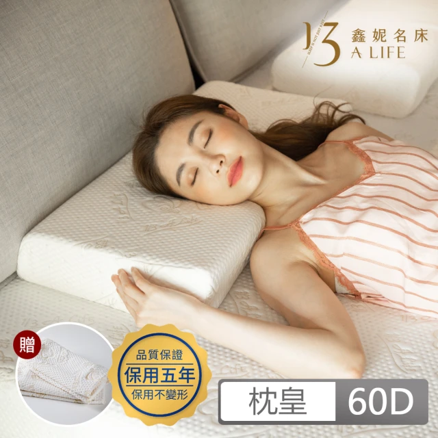 【1/3 A LIFE】天絲恆溫抗菌-按摩側睡模塑枕(枕皇2入)