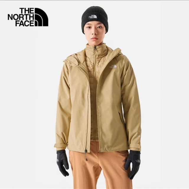 The North Face TNF 兩件式外套 W CARTO TRICLIMATE JACKET - AP 女 卡其(NF0A5B1XLK5)