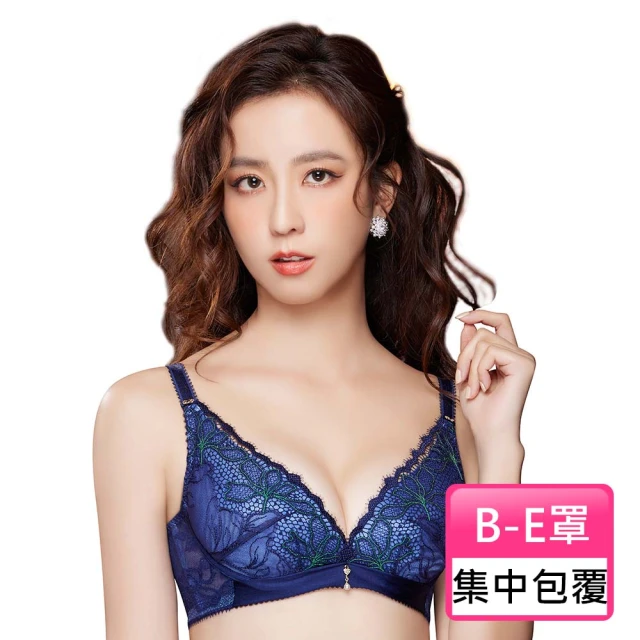 Swear 思薇爾 星燦女爵系列B-E罩蕾絲集中包覆女內衣(普魯士藍)