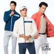 【Lynx Golf】男款歐洲進口面料防潑水功能防風夜光織帶設計隱形拉鍊口袋長袖外套(三色)