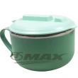 【OMAX】304不銹鋼大容量泡麵碗1200ml-2入(顏色隨機-速)