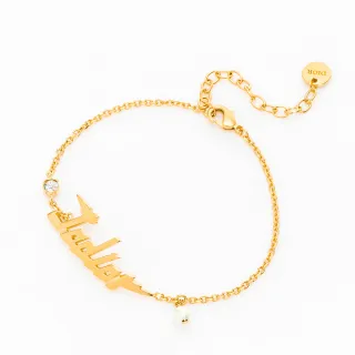 【Dior 迪奧】J adior 經典字母LOGO水鑽珠飾造型手鍊(金)