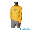 【Columbia 哥倫比亞 官方旗艦】男款- LOGO長袖上衣-黃色(UAE38170YLHF)