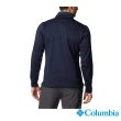【Columbia 哥倫比亞 官方旗艦】男款-Sweater Weather™刷毛針織外套-深藍(UAE97100NYHF)