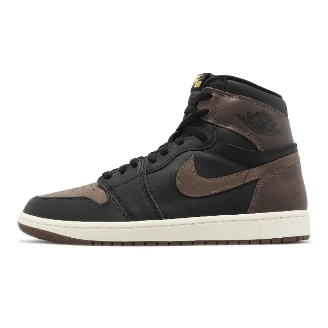 NIKE 耐吉】休閒鞋Air Jordan 1 Retro High OG 男鞋黑摩卡高筒AJ1 拼接