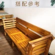【吉迪市柚木家具】原木造型扶手三人椅 SN036A(三人位 沙發椅 客廳 木沙發 椅子)