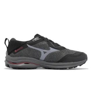 【MIZUNO 美津濃】WAVE RIDER GTX SW 男鞋 超寬楦 防水 運動 路跑 慢跑鞋 黑灰(J1GC218002)