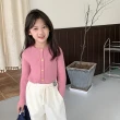 【AFAMIC 艾法】韓版兒童時尚修身純色單排釦針織衫外套(童裝 休閒外套 小外套 薄外套 防曬外套 長袖)